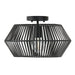 Kaiya 1-Light Semi-Flush Mount in Matte Black - Lamps Expo