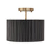 Donovan 1-Light Semi-Flush Mount in Black Stain and Matte Brass - Lamps Expo
