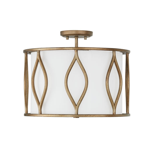 Cohen 3-Light Semi-Flush Mount in Mystic Luster - Lamps Expo
