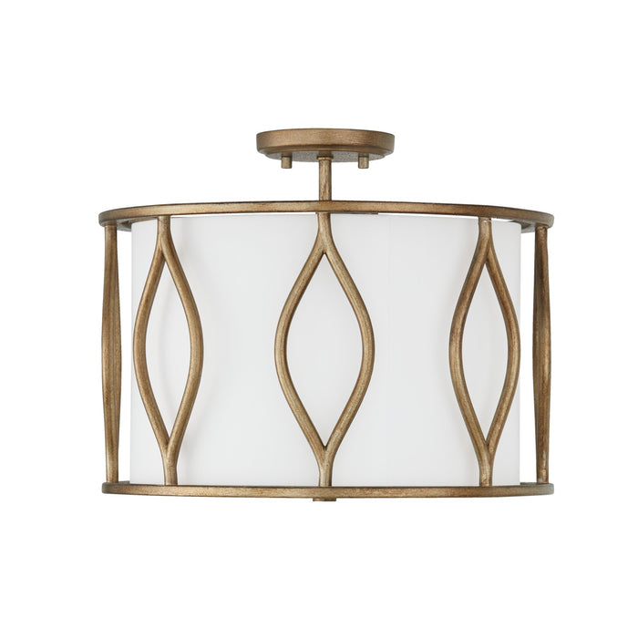 Cohen 3-Light Semi-Flush Mount in Mystic Luster - Lamps Expo