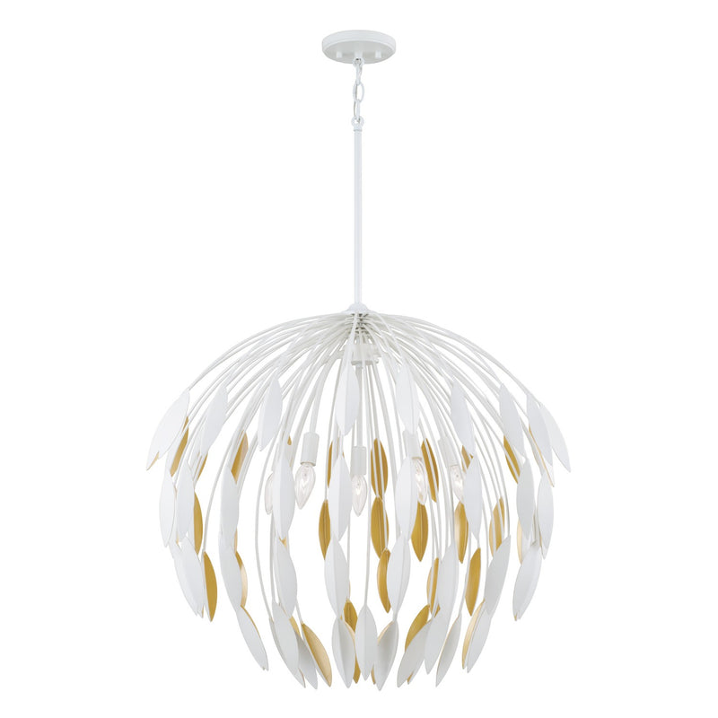 Margeaux 5-Light Pendant in Matte White - Lamps Expo