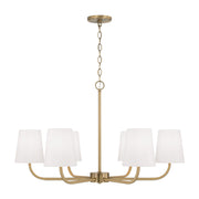 Brody 6-Light Chandelier in Aged Brass - Lamps Expo