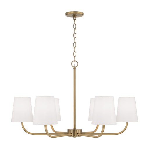 Brody 6-Light Chandelier in Aged Brass - Lamps Expo