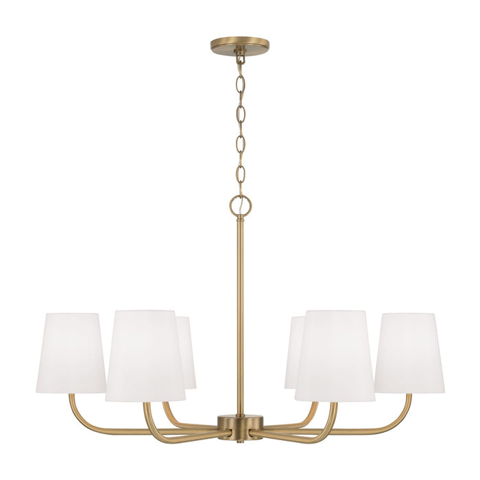 Brody 6-Light Chandelier in Aged Brass - Lamps Expo