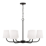 Brody 6-Light Chandelier in Matte Black - Lamps Expo