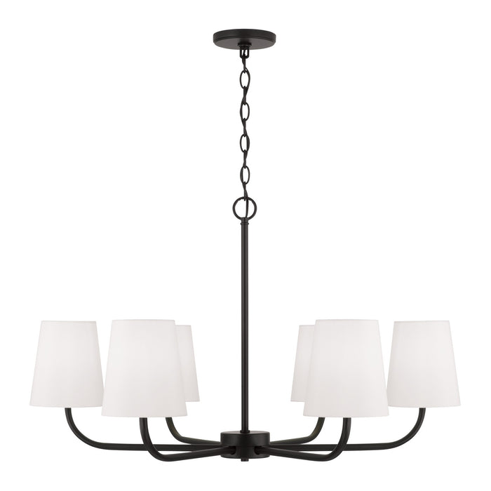 Brody 6-Light Chandelier in Matte Black - Lamps Expo