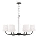 Brody 6-Light Chandelier in Matte Black - Lamps Expo