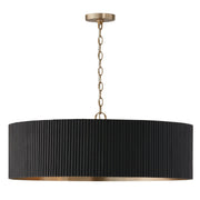Donovan 4-Light Chandelier in Black Stain and Matte Brass - Lamps Expo