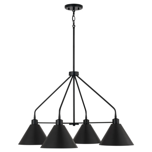 Alden 4-Light Chandelier in Matte Black - Lamps Expo
