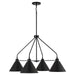 Alden 4-Light Chandelier in Matte Black - Lamps Expo