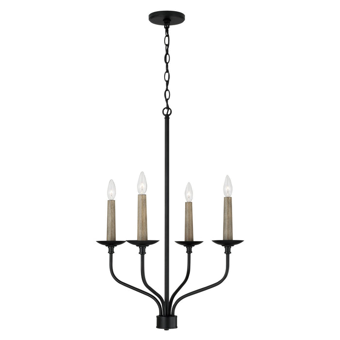 Wilder 4-Light Chandelier in Matte Black - Lamps Expo