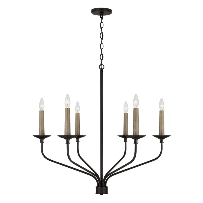Wilder 6-Light Chandelier in Matte Black - Lamps Expo