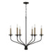 Wilder 6-Light Chandelier in Matte Black - Lamps Expo