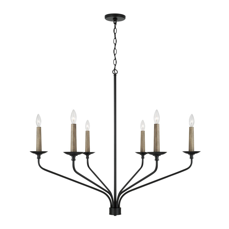 Wilder 6-Light Chandelier in Matte Black - Lamps Expo
