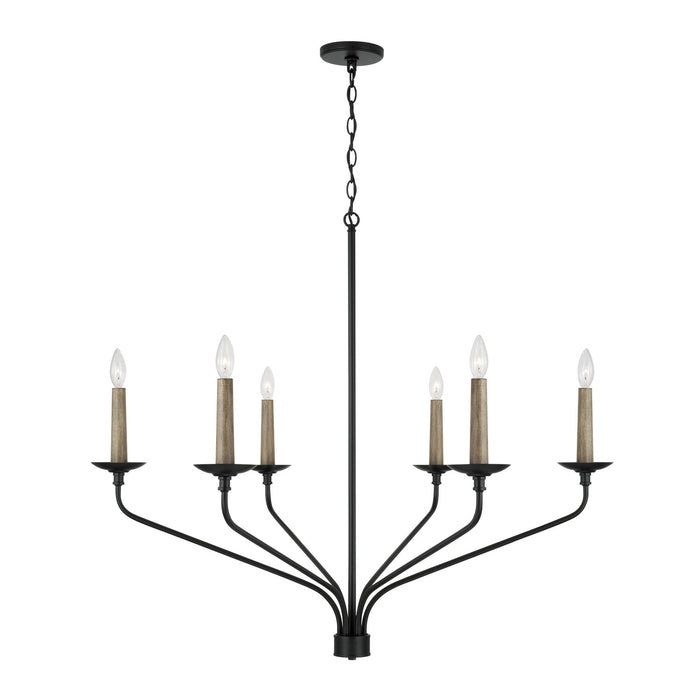 Wilder 6-Light Chandelier in Matte Black - Lamps Expo