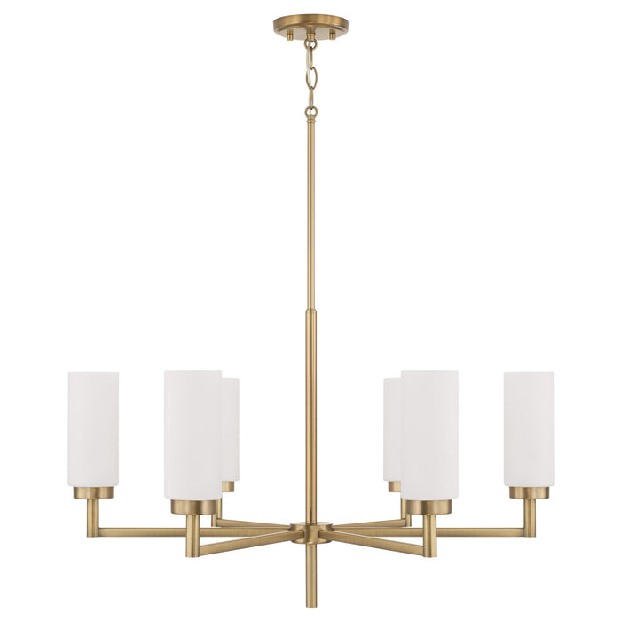 Alyssa 6-Light Chandelier in Aged Brass - Lamps Expo