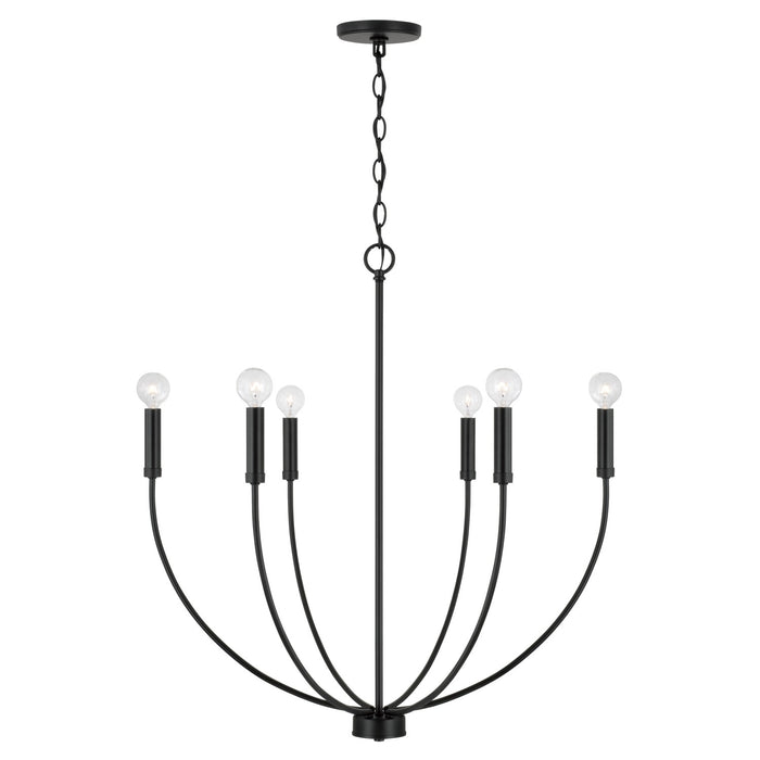Ansley 6-Light Chandelier in Matte Black - Lamps Expo