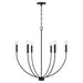 Ansley 6-Light Chandelier in Matte Black - Lamps Expo