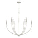 Ansley 9-Light Chandelier in Brushed Nickel - Lamps Expo
