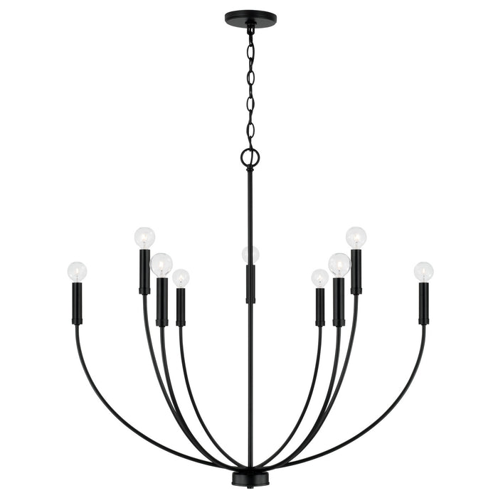 Ansley 9-Light Chandelier in Matte Black - Lamps Expo