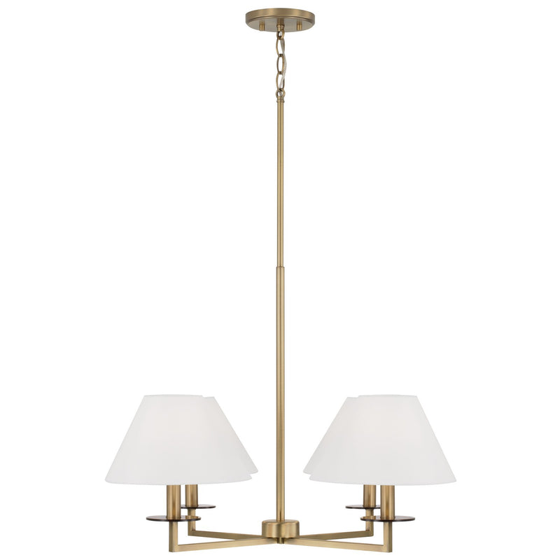 Gilda 4-Light Chandelier in Aged Brass - Lamps Expo