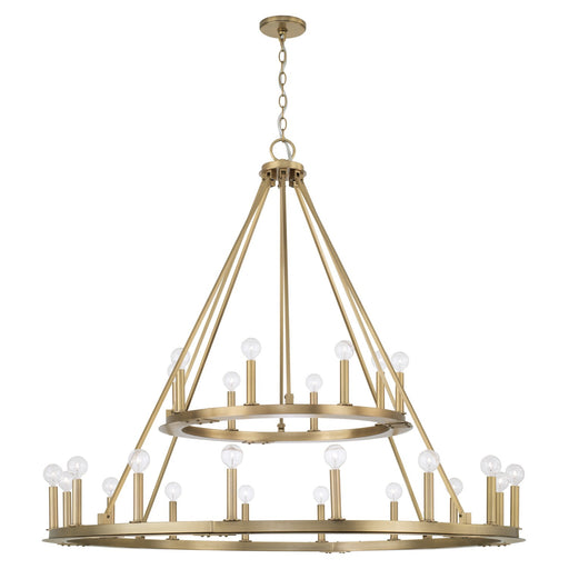 Pearson 24-Light Chandelier in Aged Brass - Lamps Expo