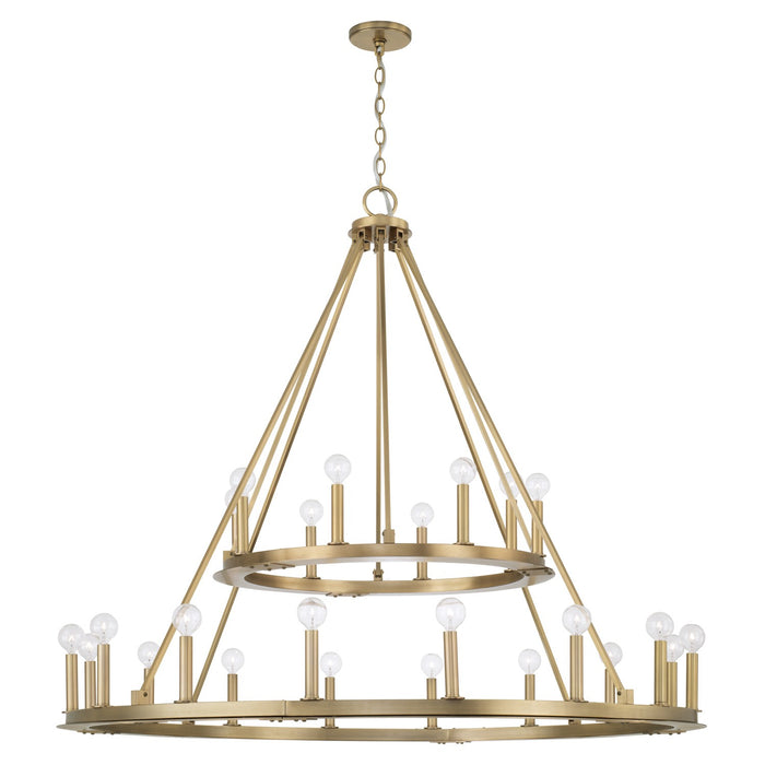 Pearson 24-Light Chandelier in Aged Brass - Lamps Expo