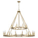 Pearson 24-Light Chandelier in Aged Brass - Lamps Expo