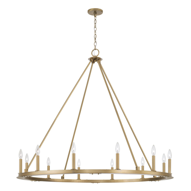 Pearson 12-Light Chandelier in Aged Brass - Lamps Expo