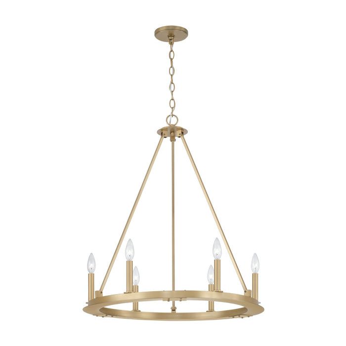 Pearson 6-Light Chandelier in Aged Brass - Lamps Expo