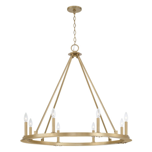 Pearson 8-Light Chandelier in Aged Brass - Lamps Expo