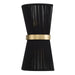 Cecilia 2-Light Wall Sconce in Black Rope and Patinaed Brass - Lamps Expo