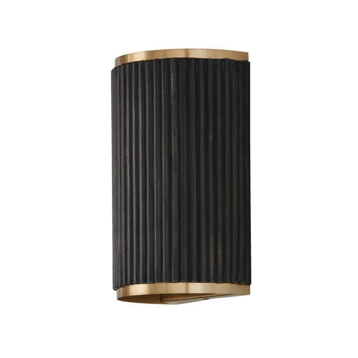 Donovan 2-Light Wall Sconce in Black Stain and Matte Brass - Lamps Expo
