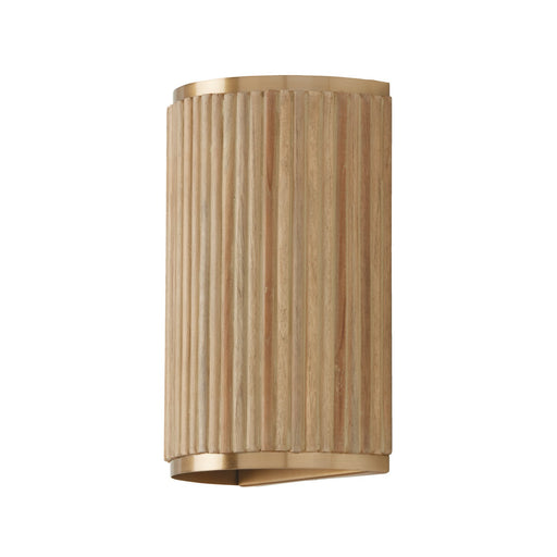 Donovan 2-Light Wall Sconce in White Wash and Matte Brass - Lamps Expo