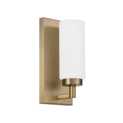 Alyssa 1-Light Wall Sconce in Aged Brass - Lamps Expo