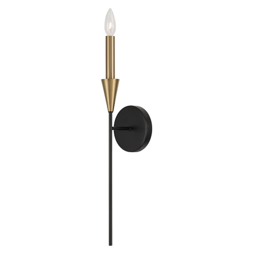 Avant 1-Light Wall Sconce in Aged Brass and Black - Lamps Expo