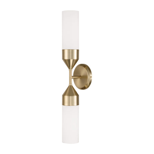 Devon 2-Light Wall Sconce in Matte Brass - Lamps Expo