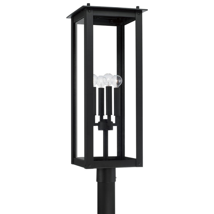Hunt 4-Light Outdoor Post-Lantern in Black - Lamps Expo