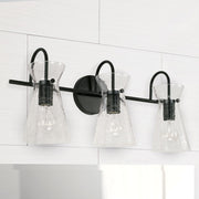 Mila 3-Light Bath Vanity Light in Matte Black