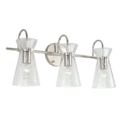 Mila 3-Light Bath Vanity Light in Polished Nickel