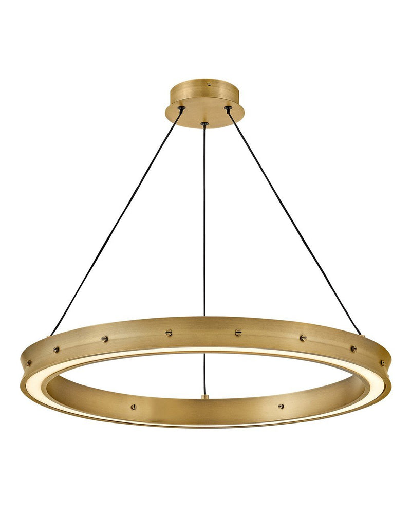 Althea 26" LED Ring Pendant in Lacquered Brass
