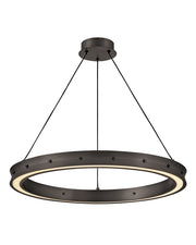 Althea 26" LED Ring Pendant in Satin Black