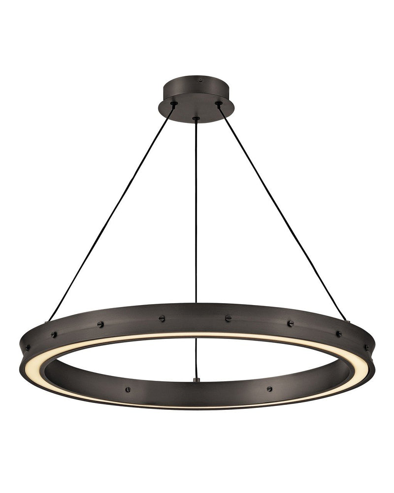 Althea 26" LED Ring Pendant in Satin Black