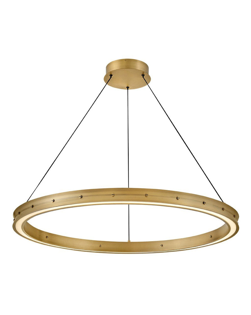 Althea 38" LED Ring Pendant in Lacquered Brass