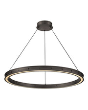 Althea 38" LED Ring Pendant in Satin Black