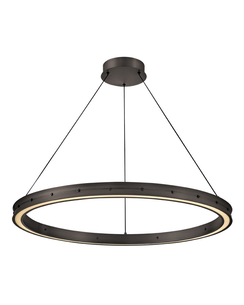 Althea 38" LED Ring Pendant in Satin Black