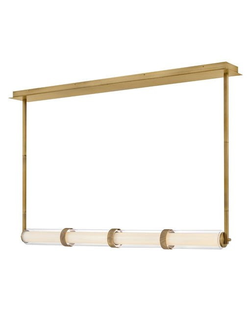 Cy 49.5" LED Linear Pendant in Lacquered Brass