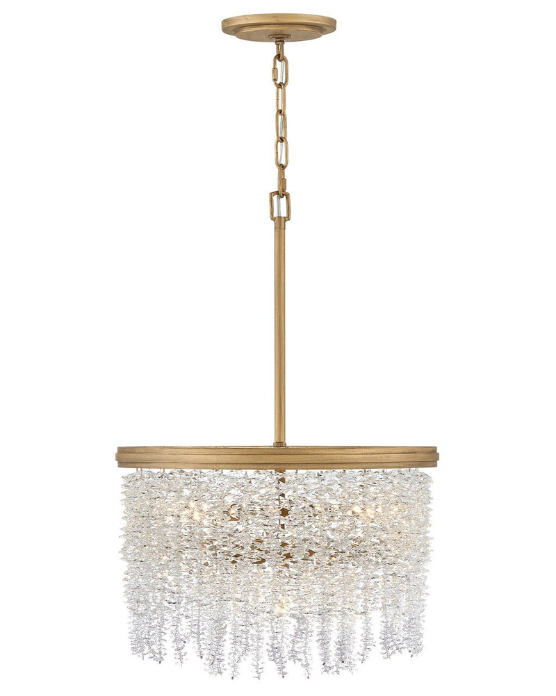 Rubina 4-Light Convertible Pendant in Burnished Gold