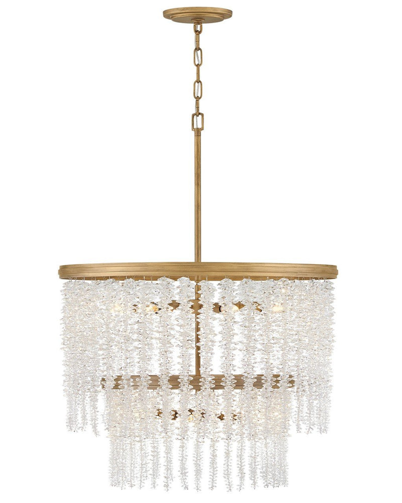 Rubina 10-Light Pendant in Burnished Gold