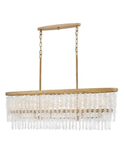 Rubina 6-Light Linear Pendant in Burnished Gold